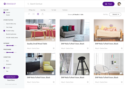 Craigslist UI Redesign Idea2