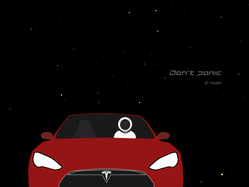 Yo! Mars - Tesla roadster in space dont panic elon musk falconheavy spacex tesla