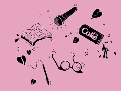 Doodles diet coke illustration