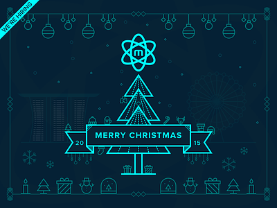 Merry Christmas 2015 2015 greeting hiring holiday line icon merry christmas neon nucleoapp singapore xmas
