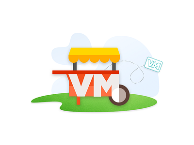 VM Cart for Send Page cart design illustration illustrator logo sketch software vendor