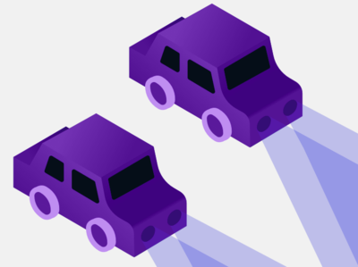 Isometric Cars for NJ MVC car illustration isometric purple sketch