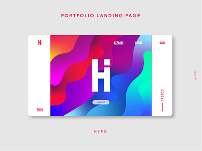 Portfolio landing page graphic design illustration ui