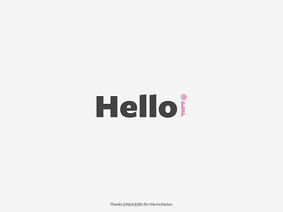 Hello Dribbble flat design graphic design illustration vector