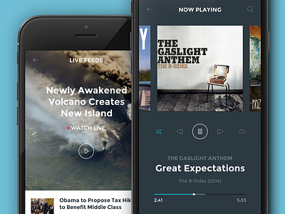 Ghost Ship UI clean comment ghost ship hoarrd interface mobile music player news psd simple ui kit