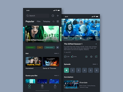 Video 01 app dark flim gif interface kit movie ue ui ux video