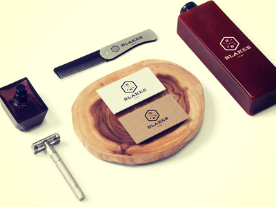 Blakes Barbers Product shots barbers design gents hairdressers hipster logo retro