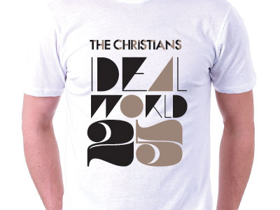 THE CHRISTIANS 'IDEAL WORLD' 25th Anniversary T-shirt design apparel british band festival music t-shirt t-shirt design typography