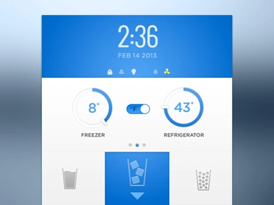 Fridge Interface freelance freezer interface refrigerator ui user experience user interface ux