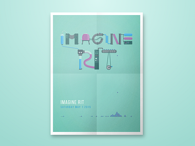 Imagine RIT Poster illustration poster print vector vector illustration