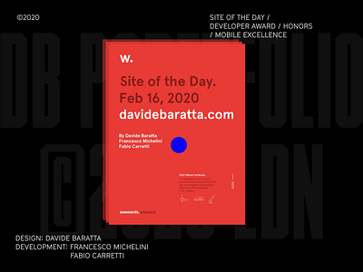 Folio 2020 on Awwwards animation award awwwards cursor dev drag interaction loop site of the day sotd typography video webdesign webdevelopment