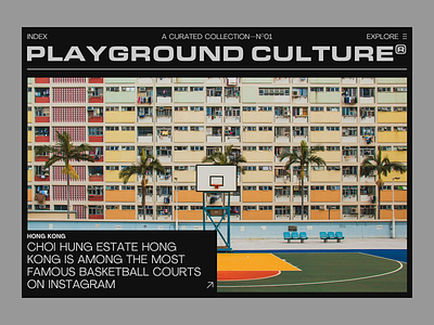 Playground Culture branding layout photography type typography ui webdesign