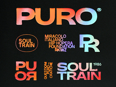 PURO branding branding cd cd cover cd sleeve cover art holo holographic logo logo pack logotype monogram typography
