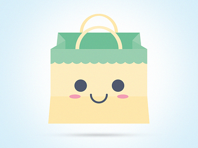 Shopper Character bag character cute illustration shop shopping tiny vector