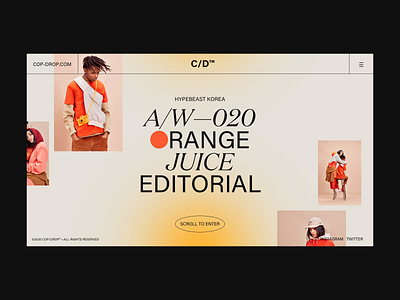 ORANGE JUICE 🍊 branding design desktop editorial fashion minimal mockups orange orange juice pairing typography ui video webdesign