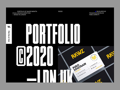 PORTFOLIO 2020 ON BEHANCE animation awwwards behance branding case study design mobile portfolio sotd typography ui ui animation webdesign website
