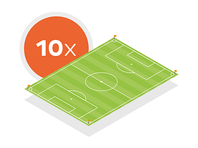 KM2 field illustration kilometer km soccer square vector