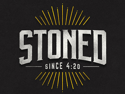 Stoned 420 4:20 halftones lettering dope stoned typography weed