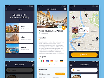 Travel app app ios material design mobile ui