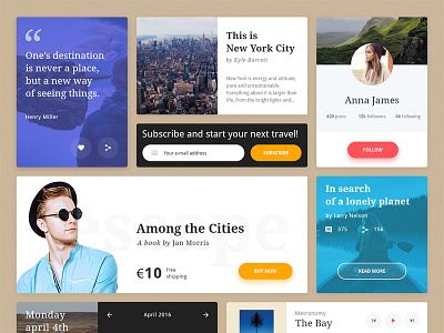 Travel UI Kit material material design soft ui ui kit