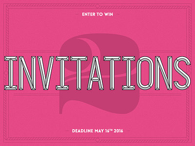 2 Dribbble invitations - CLOSED contest dribbble invitation invitations invite lettering pink typography win