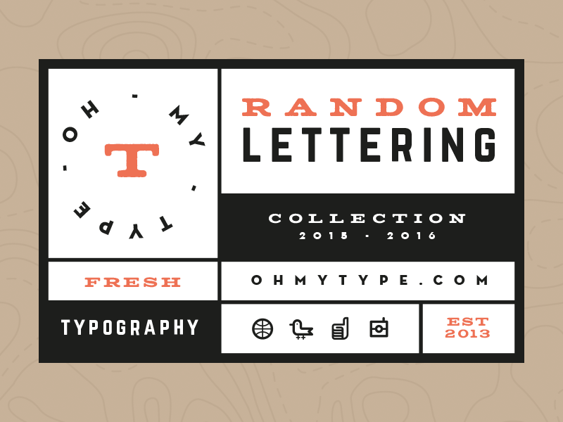 Random Lettering Collection badge behance collection label lettering series typography