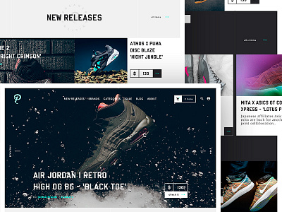 Sneaker Politics - redesign concept adidas asics ecommerce homepage kicks nike sneakers webdesign website