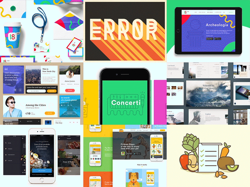 Best 9 2016 best 9 branding colorful design icons illustration kit lettering ui web