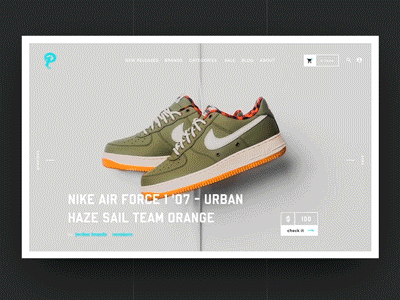 Homepage Animation after effects animation sneakers transitions ui webdesign website