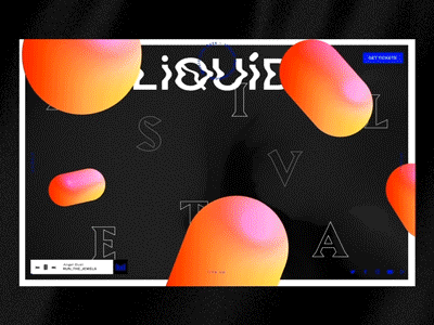 Liquid - website animation 3d after effects animation interaction mockup webdesign