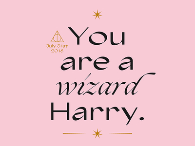 TypoStories - vol 1 fonts gold harry harry potter instagram magic pink story type typography wizard wizardry