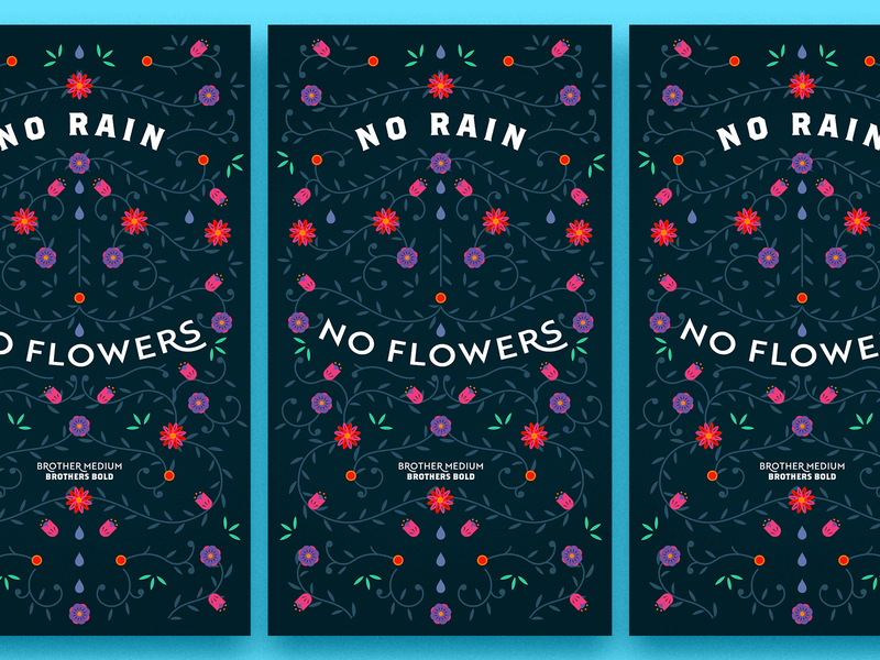 Typostories - Vol 13 design flowers illustration instagram story leaves lettering letters rain type typography vector