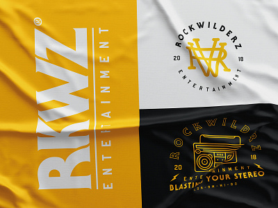 Introducing RKWZ branding hiphop logo mark typography yellow