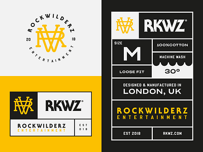 RKWZ brand badges branding label letters monogram type typography vector