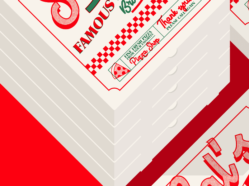 Typostories - Vol 19 brooklyn do the right thing illustration letters pizza pizza box pizzeria spike lee type typography vector