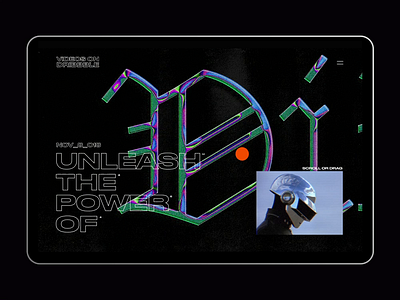 Unleash the power animation brutalist chrome daft punk interaction typography ui video webdesign website