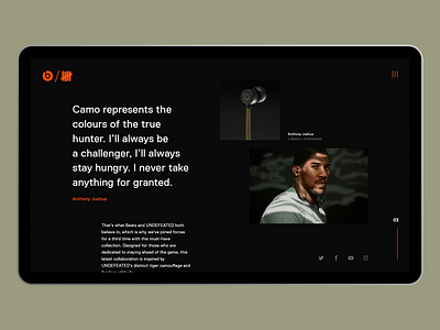 Beats X Undefeated grid grid layout headphones landing page mockup music product typography web design