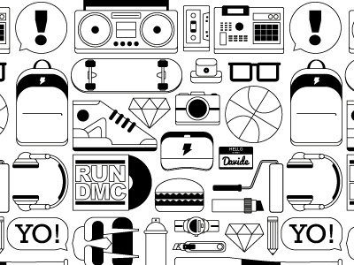 hip hop pattern by Davide Baratta on Dribbble