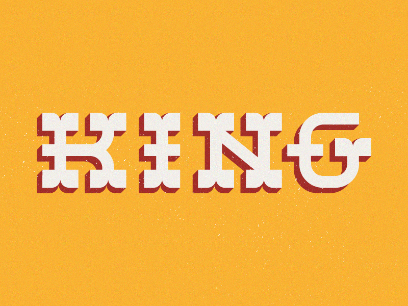 KING: lettering experiment by Davide Baratta on Dribbble