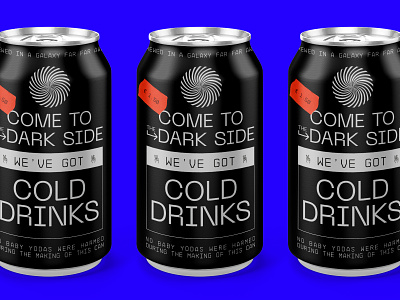 Unknown Imperial Drink baby yoda black branding can dark side drink illustration letters pack packaging star wars starwars type typography warmup yoda