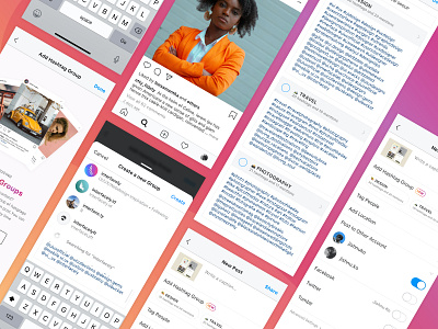 Creating ‘Group Hashtags and Mentions’ in Instagram — Concept design designthinking instagram interaction design productdesign ui ux
