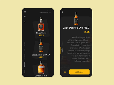 Liquor Ordering App Interaction animation app design interaction design ui ux