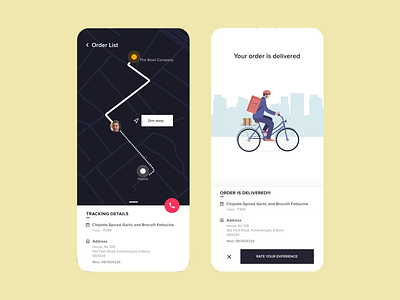 Order Tracking and Delivery - Micro Interaction aftereffects animation design designthinking instagram interaction design productdesign ui ux