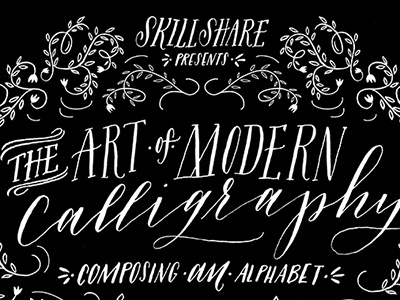 Skill Share Poster calligraphy illustration online skillshare workshop