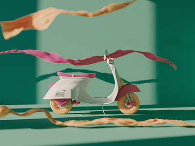 Vespa 3d 3d illustration air max art direction cinema 4d design illustration motion design nike sneakers vespa