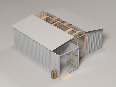 Container Van 3D Concept 3d 3d animation 3d illustration cinema4d corona illustration lowpoly maya octane