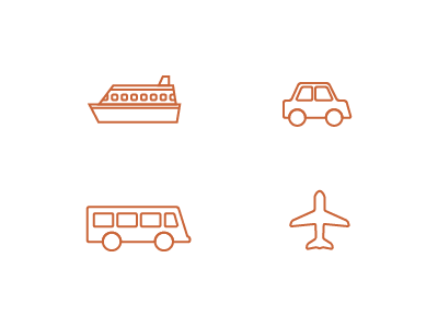 Transport icons for webpage project