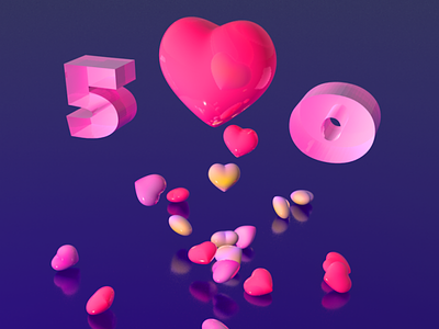 Happy Valentine's day 3d 520 design icon love 情人节 设计
