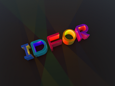 3D colorful logo font 3d blue branding colorful font green icon illustration purple red yellow 品牌 设计