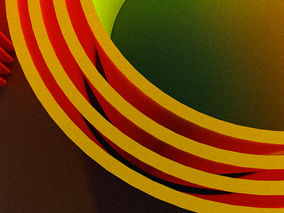 3D colorful design c4d colorful green red yellow 设计